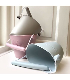 Set Cubo de playa, pala y moldes silicona Scrunch