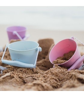 Set Cubo de playa, pala y moldes silicona Scrunch