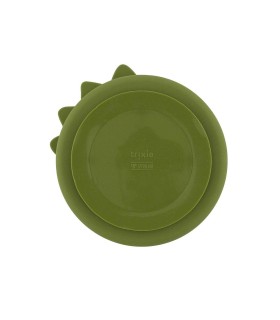 Plato 3 Compartimentos Silicona con Ventosa Mr. Dino Trixie
