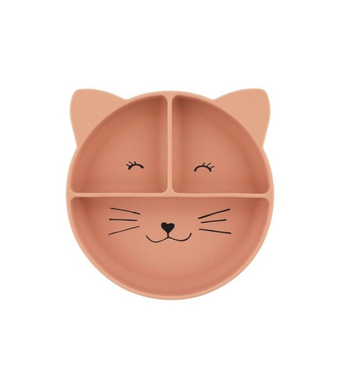 Plato 3 Compartimentos Silicona con Ventosa Mr. Cat Trixie