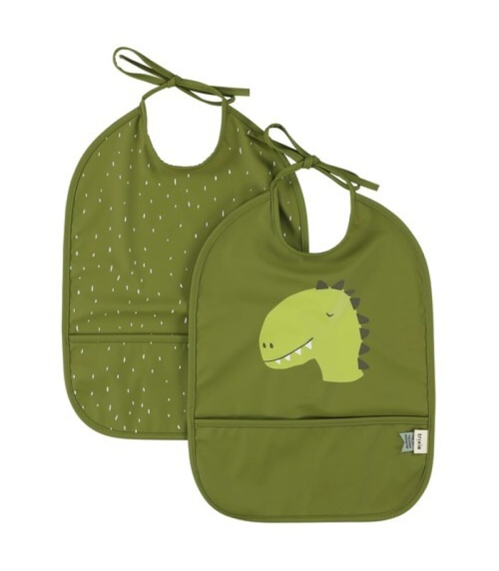 Pack 2 baberos impermeables trixie dino
