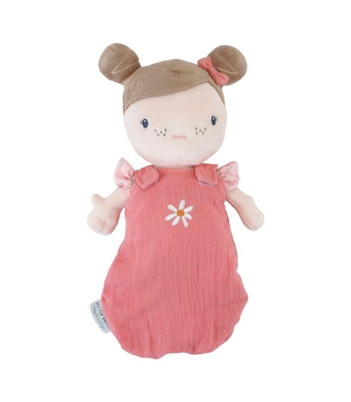 MUÑECA BEBÉ ROSA CON CAPAZO CON FLORES - LITTLE DUTCH