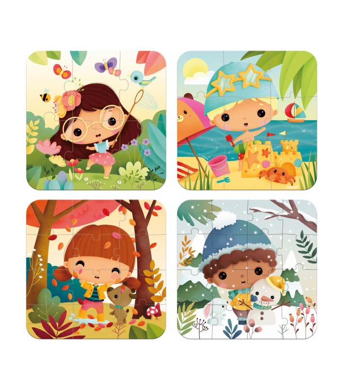 Rompecabezas evolutivos de las 4 estaciones - 4 rompecabezas