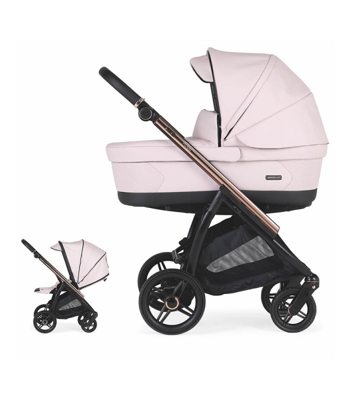 CARRITO BEBECAR FLOWY KP-427 MIXTO FUMÉ ROSA/NEGRO