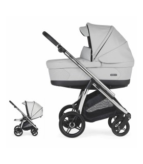CARRITO BEBECAR FLOWY KP-424 CROMADO/NEGRO
