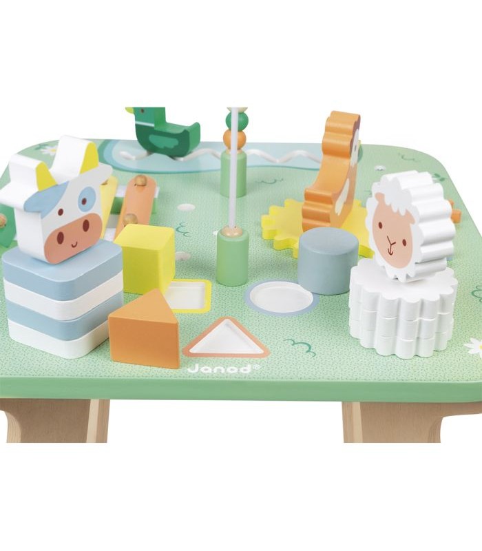 Mesa de actividades de madera Bonita pradera