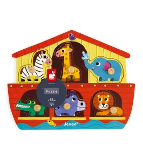 Puzle Encajable Arca de Noé 6 piezas (madera)
