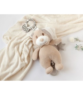 Peluche-mordedor musical oso para cuna