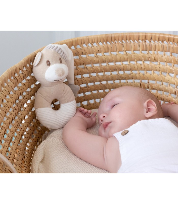 Sonajero peluche osito con gorro