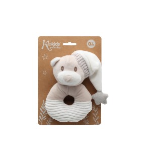 Sonajero peluche osito con gorro