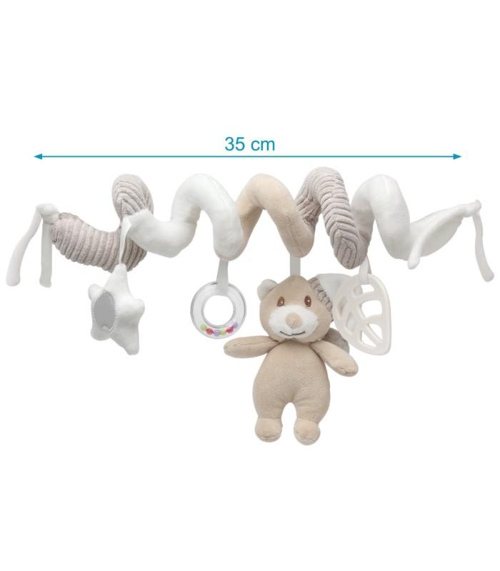 Peluche espiral osito beige con caja