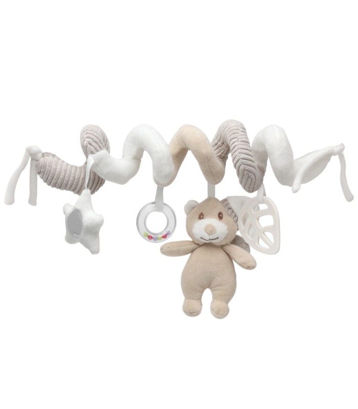 Peluche espiral osito beige con caja