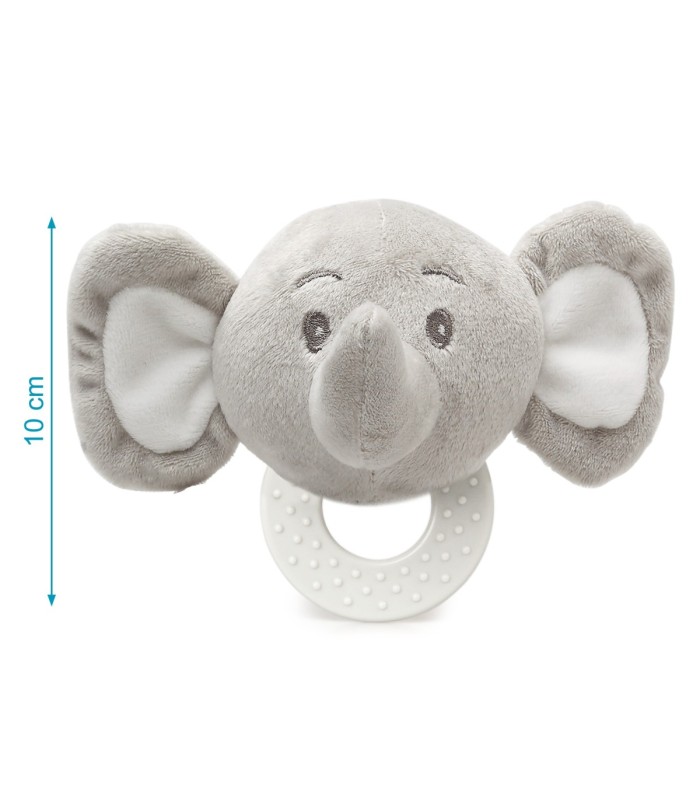 Mordedor peluche elefante gris 13cm