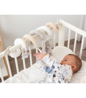 Peluche espiral elefante gris y beige