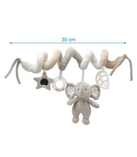 Peluche espiral elefante gris y beige