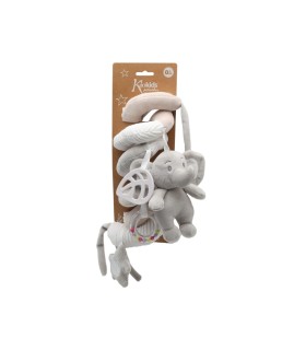 Peluche espiral elefante gris y beige