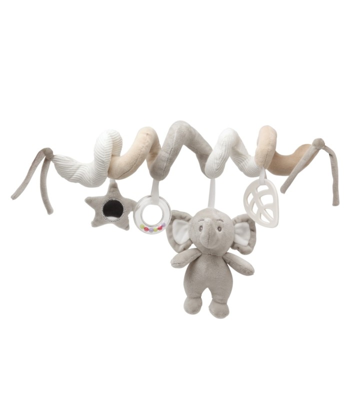 Peluche espiral elefante gris y beige