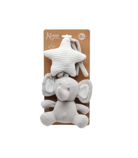 Peluche elefante gris musical para cuna