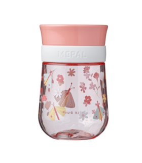 Vaso antiderrame 360º Flores y Mariposas