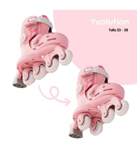 PATINES TWISTA ROSA T.23-28 YVOLUTION