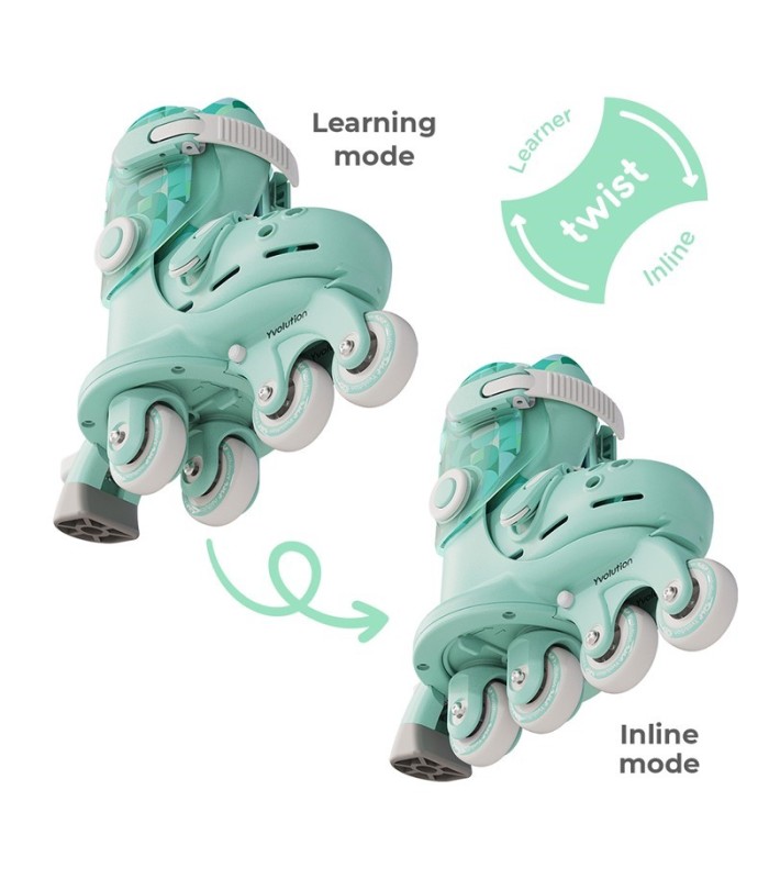 PATINES TWISTA VERDE T.30-34 YVOLUTION