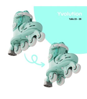 PATINES TWISTA VERDE T.30-34 YVOLUTION