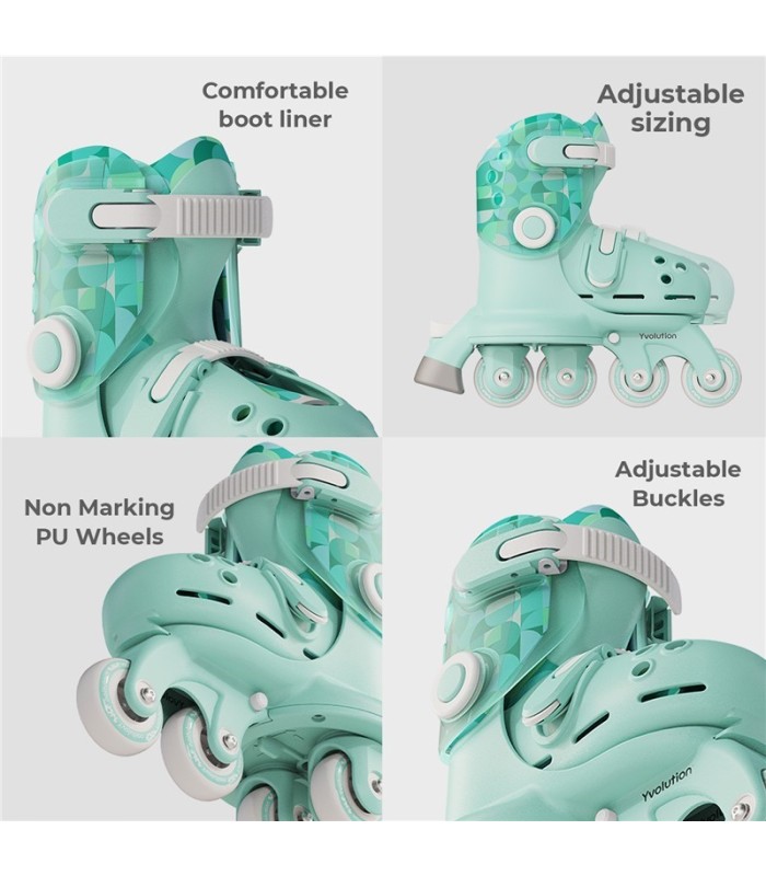 PATINES TWISTA VERDE T.30-34 YVOLUTION