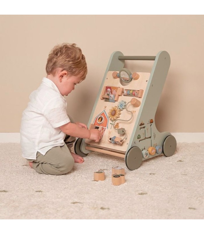 Carrito andador de madera Pequeña granja con 8 actividades - Little Dutch