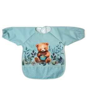 Babero impermeable con mangas oso sage