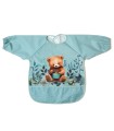 Babero impermeable con mangas oso sage