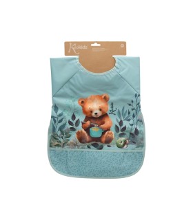 Babero impermeable con mangas oso sage