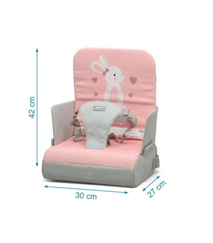 Trona de viaje conejo rosa