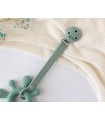 Sujetachupetes pinza silicona sage