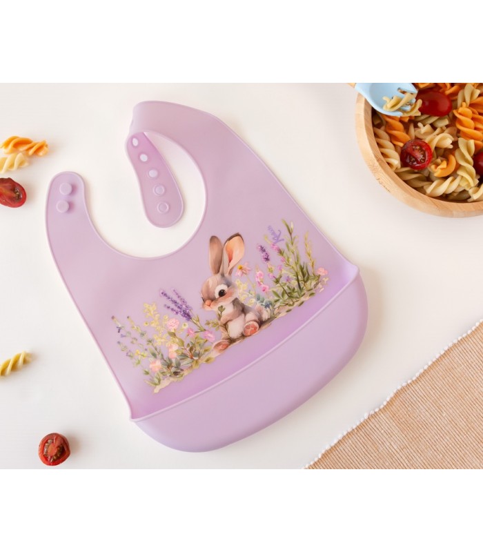 Babero blandito silicona lavanda