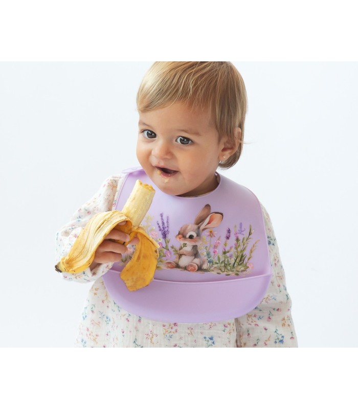 Babero blandito silicona lavanda