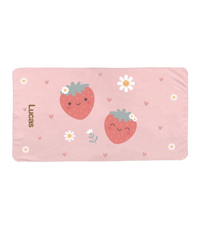 Toalla Playa Microfibra Strawberries Personalizable