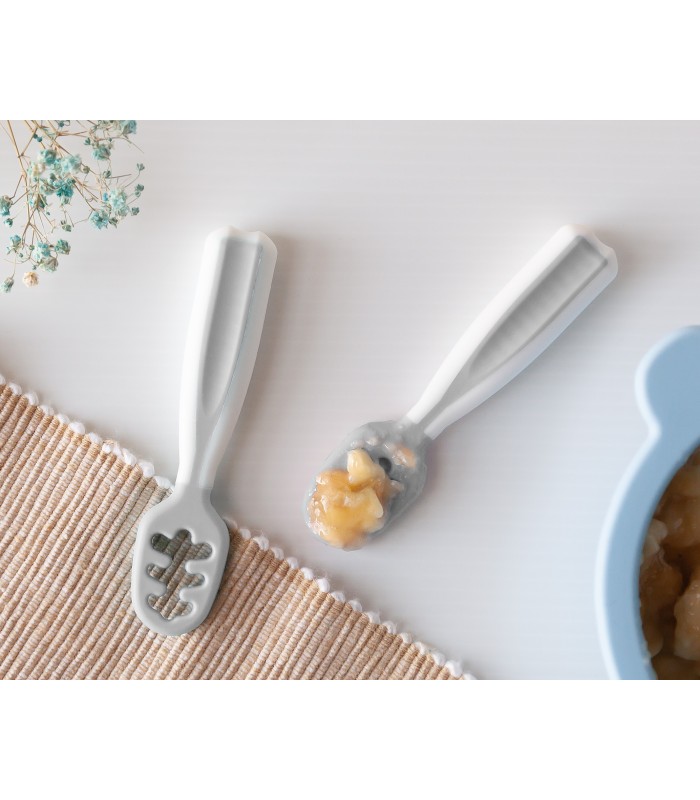 SET 2 PRECUCHARAS GRISES PARA BEBÉS