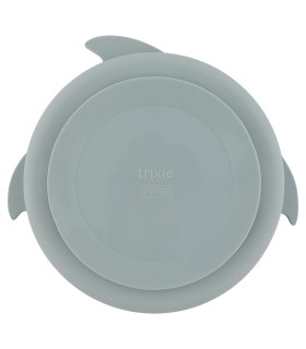 Plato compartimentado de silicona con ventosa - Mr. Shark