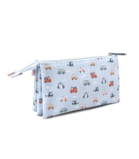 Estuche 3 Compartimentos City Cars Personalizable