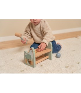 BANCO GOLPEO CON BOLA PEQUEÑA GRANJA FSC