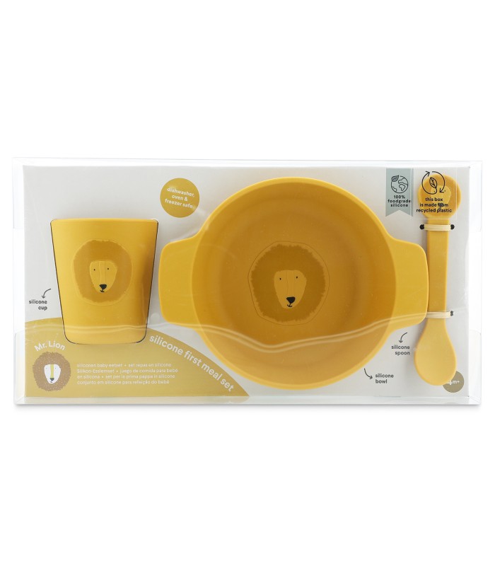 Juego de comida para bebé en silicona - Mr. Lion