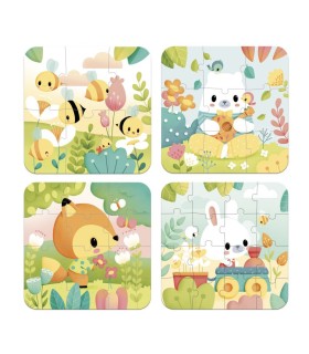 PURE- 4 PUZLES (6, 9, 12, 16 PIEZAS)