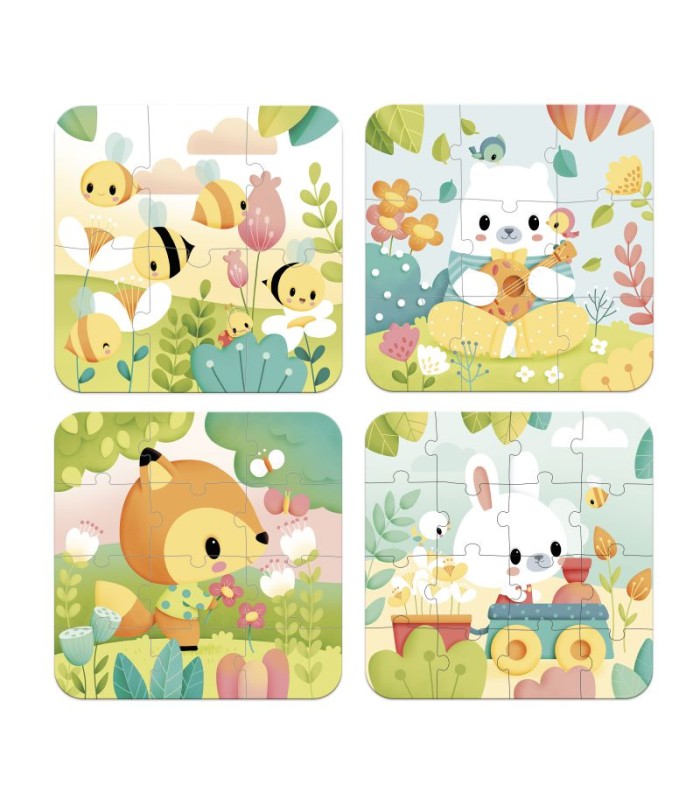 PURE- 4 PUZLES (6, 9, 12, 16 PIEZAS)