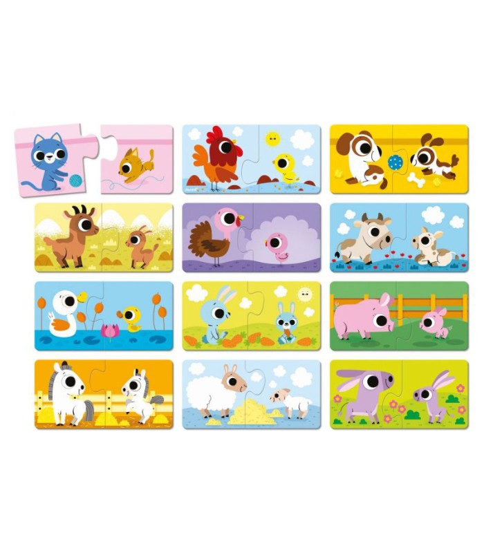 PUZLES PADRES Y BEBÉS ANIMALES