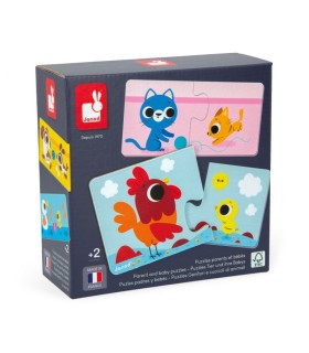 PUZLES PADRES Y BEBÉS ANIMALES