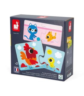 PUZLES PADRES Y BEBÉS ANIMALES