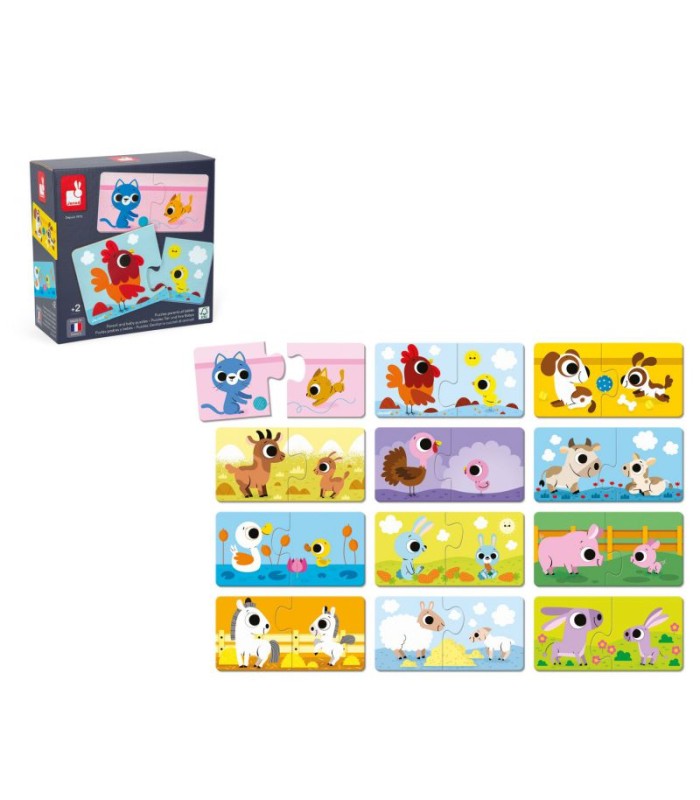 PUZLES PADRES Y BEBÉS ANIMALES