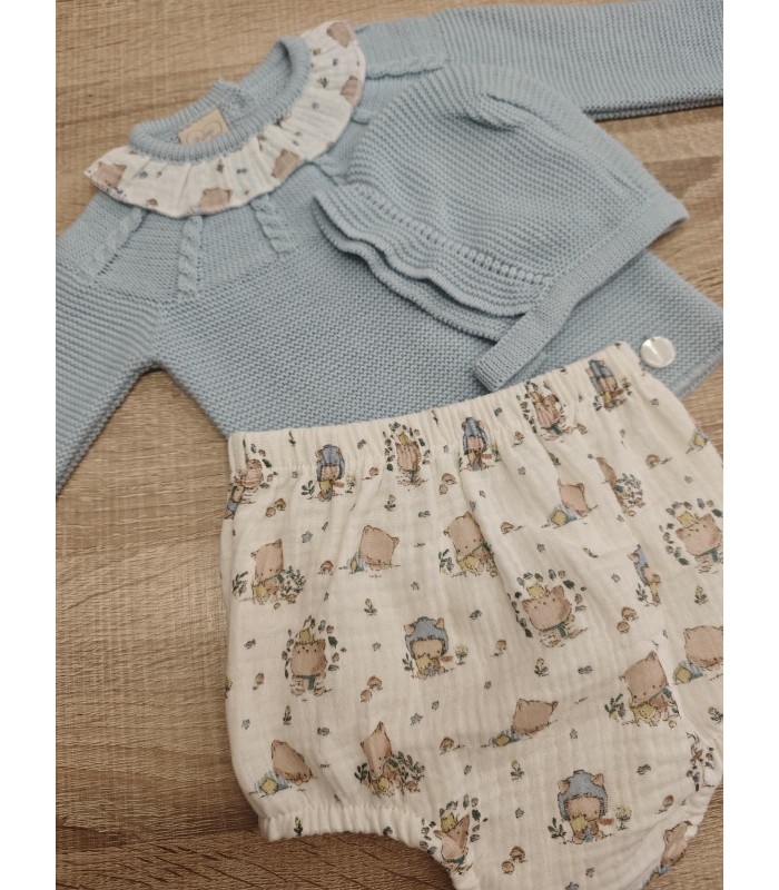 Conjunto 3 piezas azul