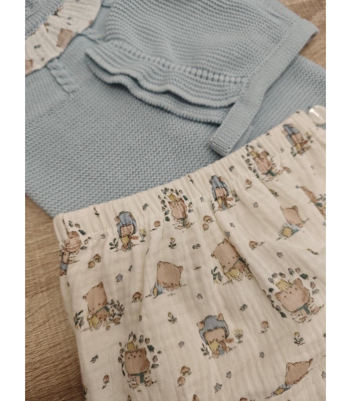 Conjunto 3 piezas azul