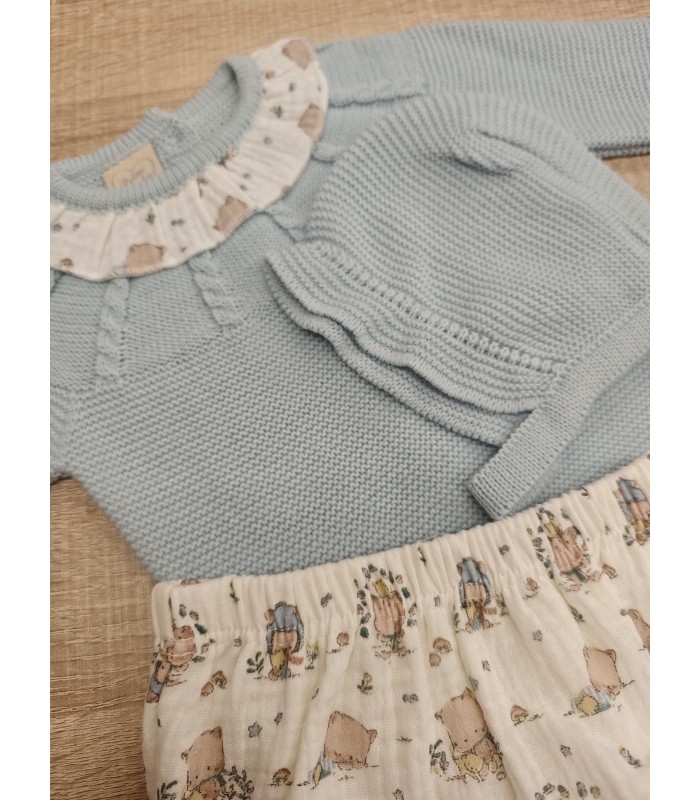 Conjunto 3 piezas azul